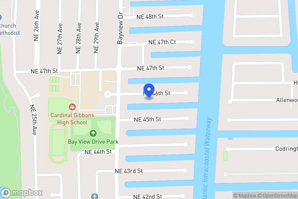 Map of 3040 Ne 46 St, Fort Lauderdale