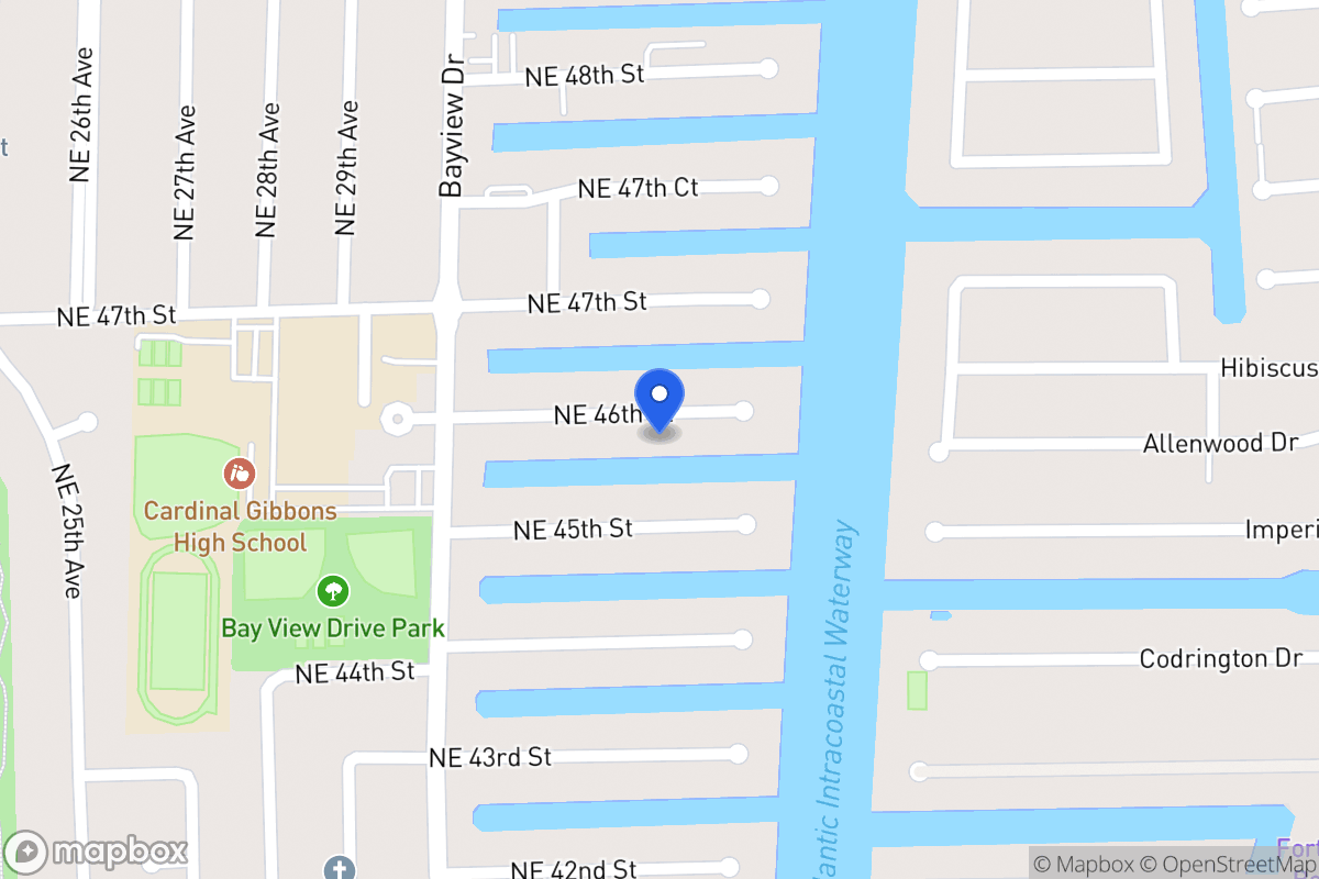 Map of 3070 Ne 46 St, Fort Lauderdale