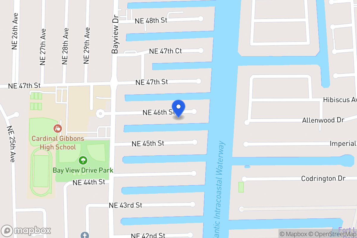 Map of 3080 Ne 46 St, Fort Lauderdale