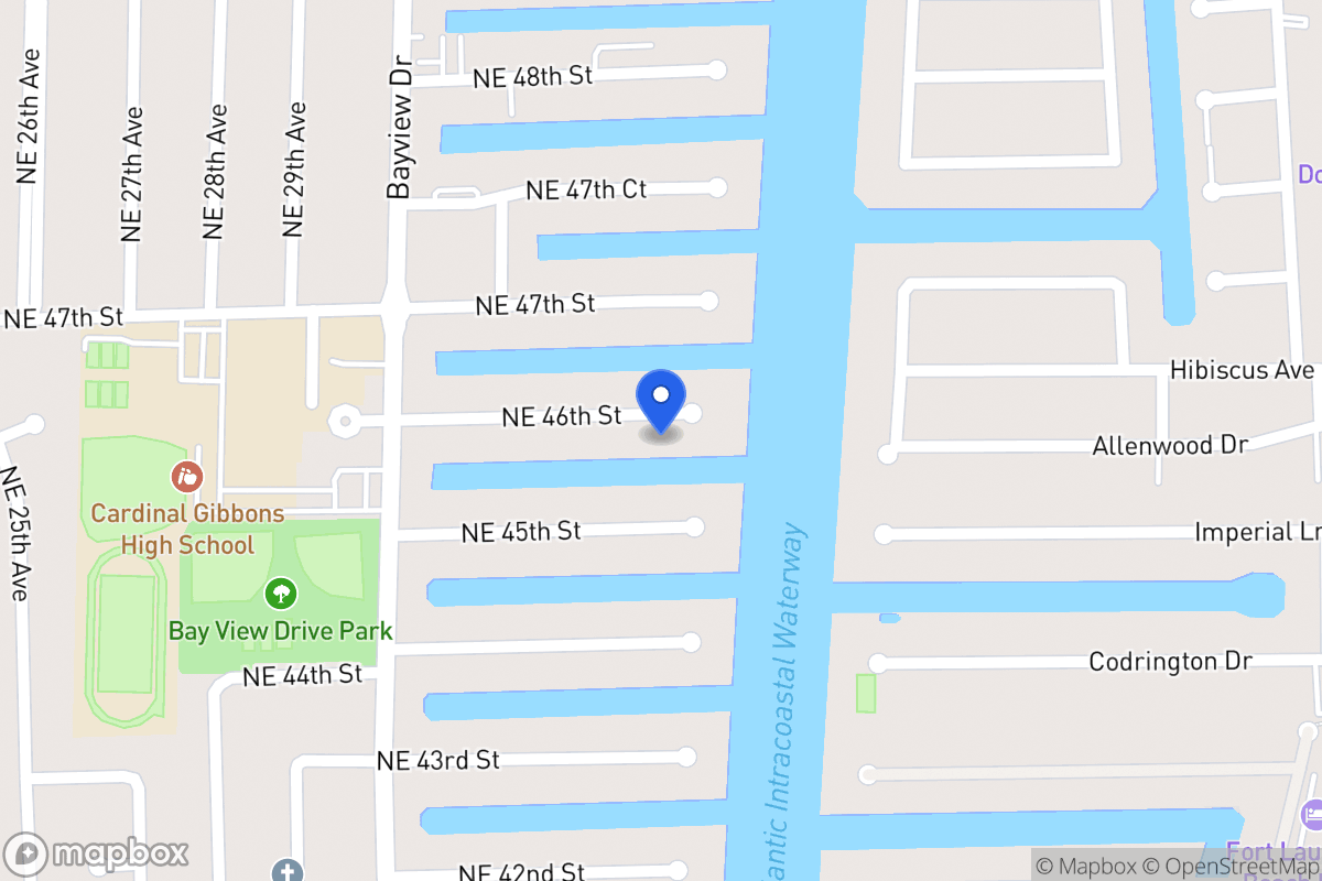 Map of 3090 Ne 46 St, Fort Lauderdale