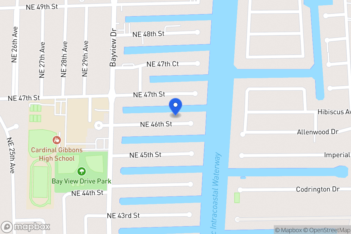 Map of 3081 Ne 46 St, Fort Lauderdale