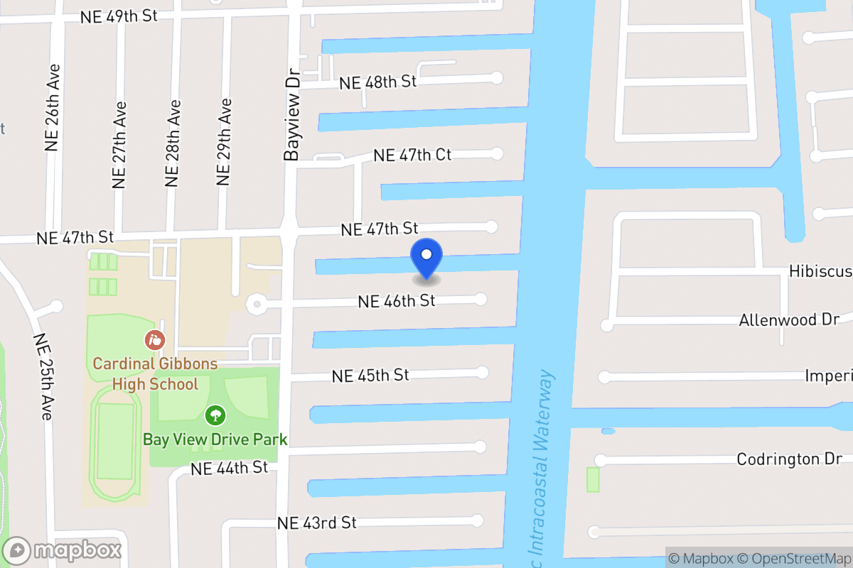 Map of 3071 Ne 46 St, Fort Lauderdale