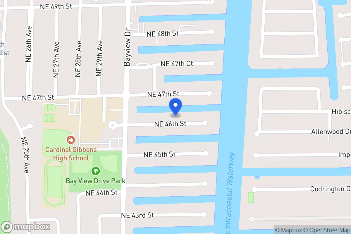 Map of 3061 Ne 46 St, Fort Lauderdale