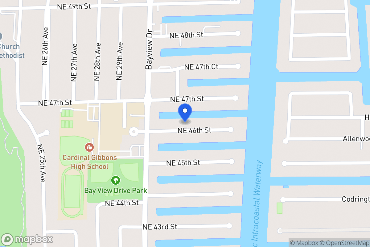 Map of 3041 Ne 46 St, Fort Lauderdale