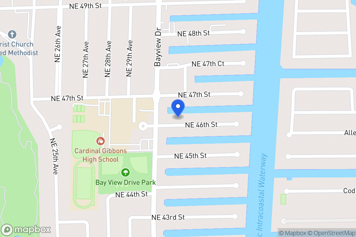 Map of 3021 Ne 46 St, Fort Lauderdale