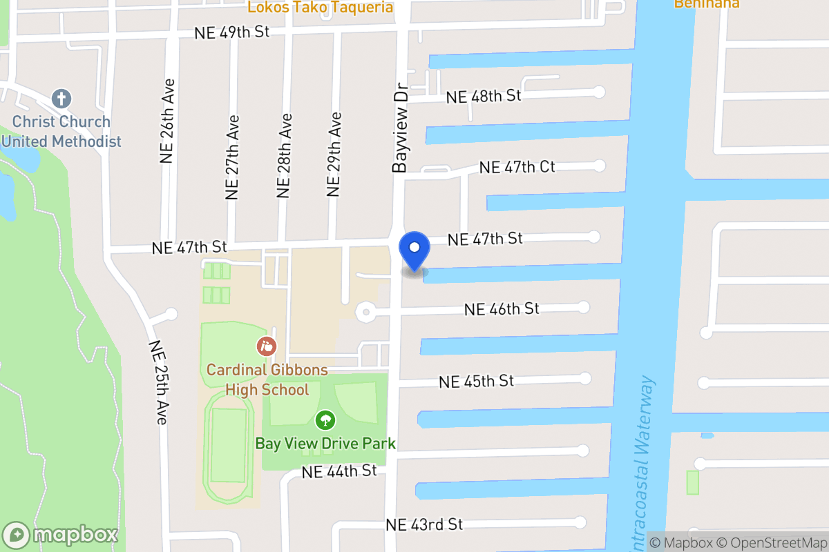 Map of 4610 Bayview Dr, Fort Lauderdale