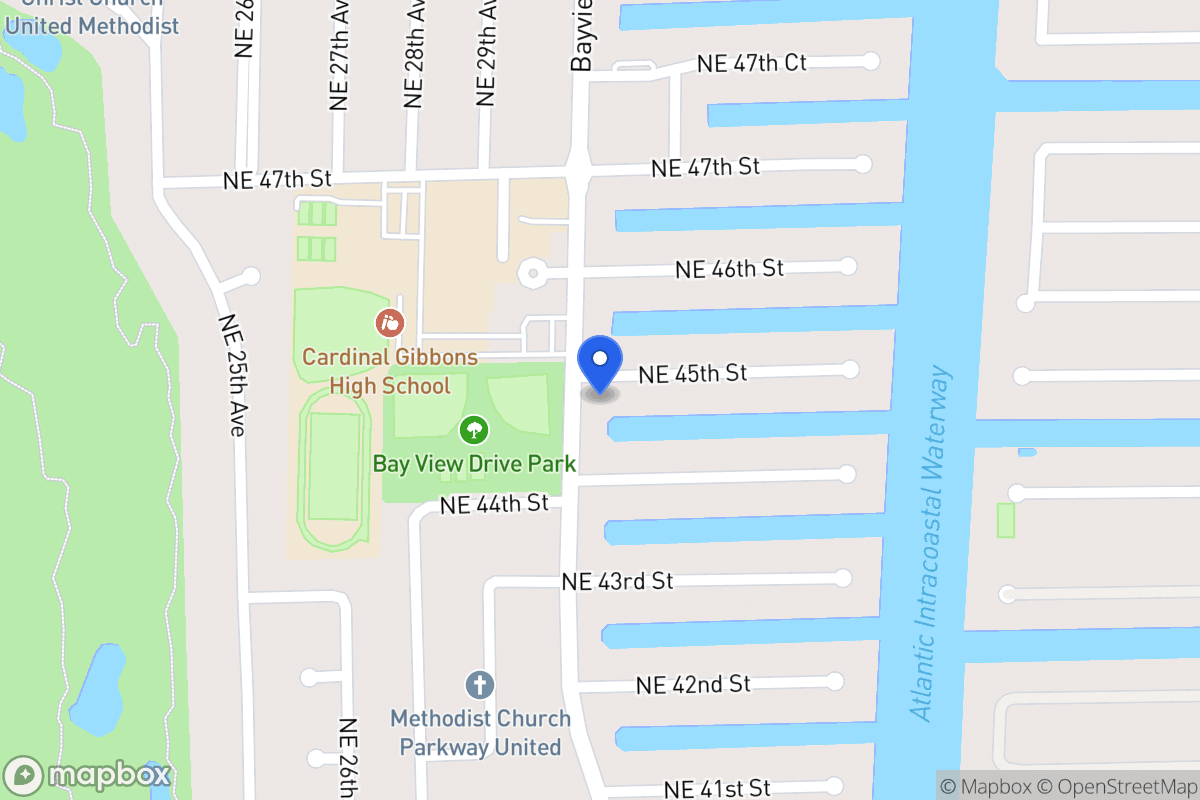 Map of 4420 Bayview Dr, Fort Lauderdale
