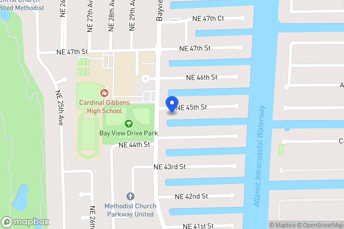 Map of 3010 Ne 45 St, Fort Lauderdale