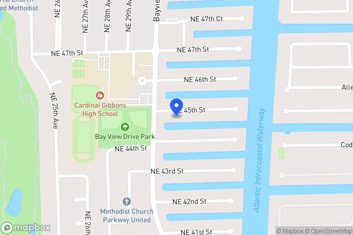 Map of 3020 Ne 45 St, Fort Lauderdale