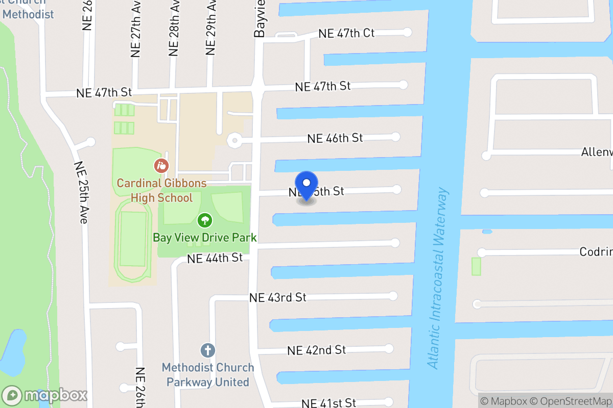 Map of 3030 Ne 45 St, Fort Lauderdale