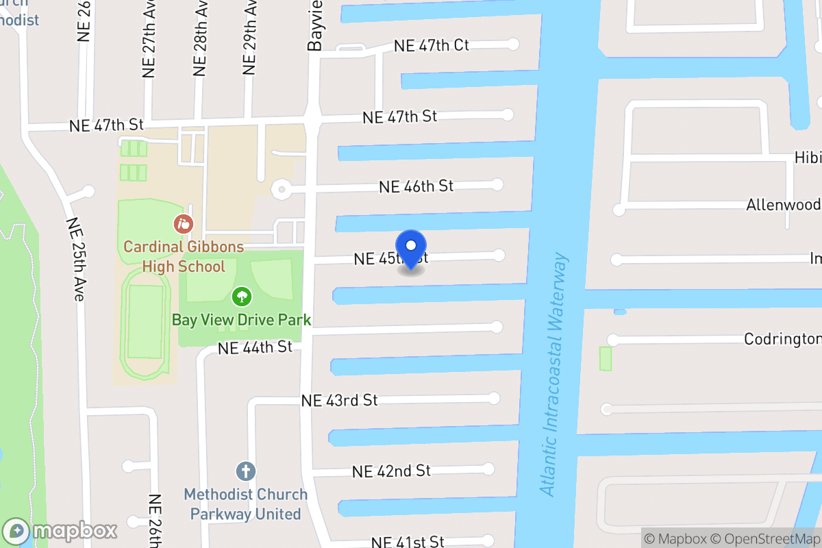Map of 3050 Ne 45 St, Fort Lauderdale
