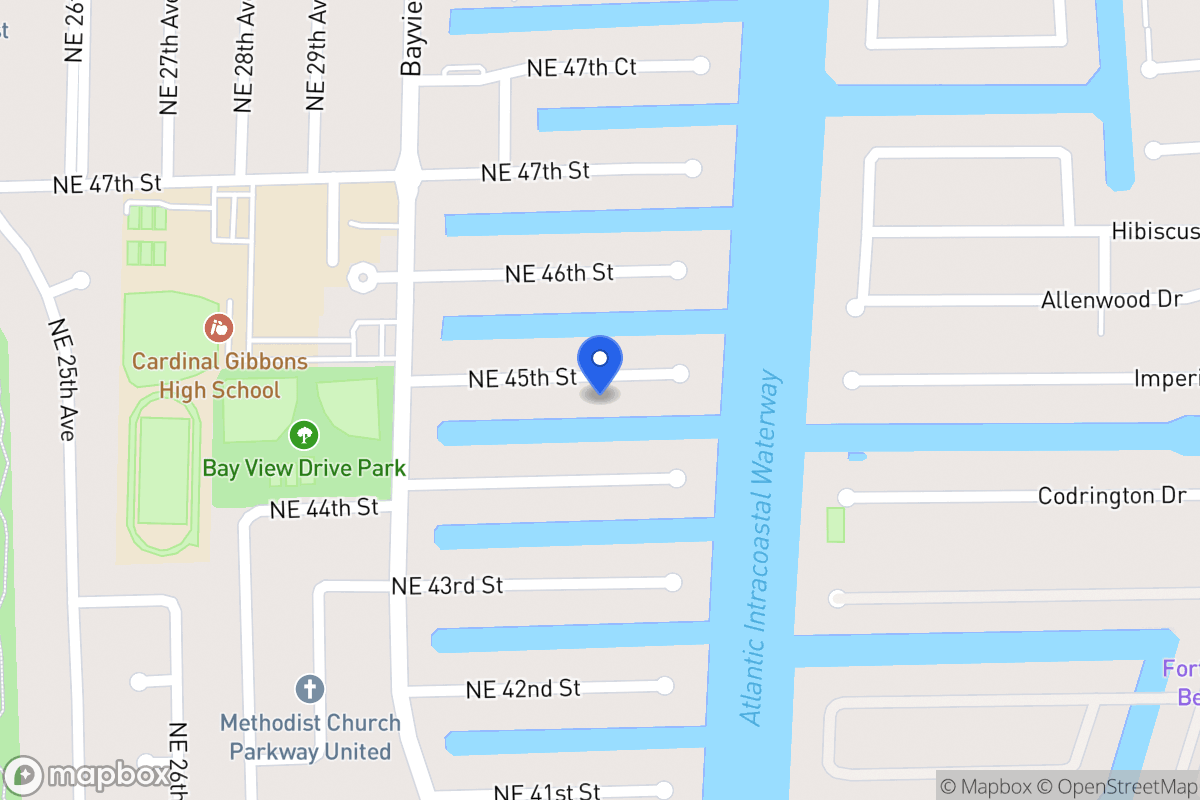 Map of 3070 Ne 45 St, Fort Lauderdale