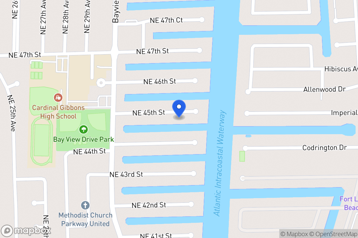 Map of 3080 Ne 45 St, Fort Lauderdale