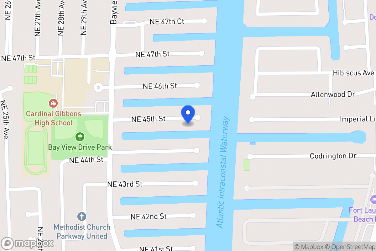Map of 3090 Ne 45 St, Fort Lauderdale