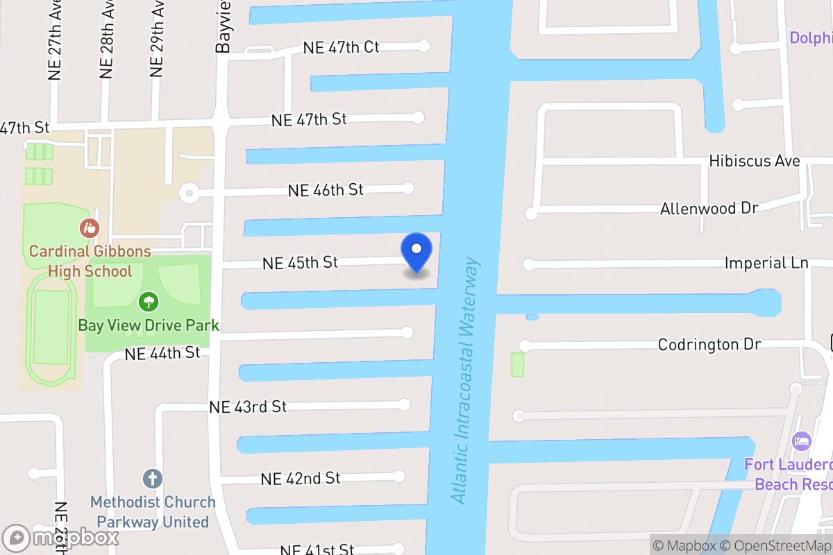 Map of 3116 Ne 45 St, Fort Lauderdale