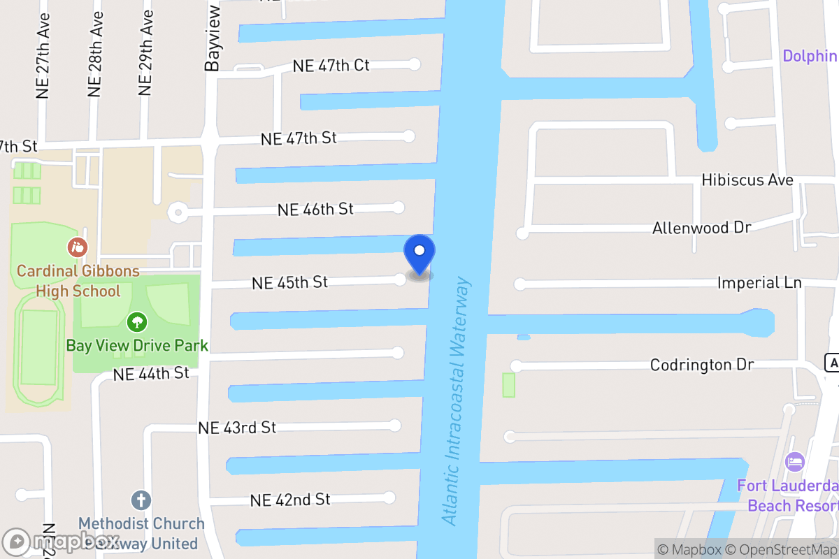 Map of 3120 Ne 45 St, Fort Lauderdale