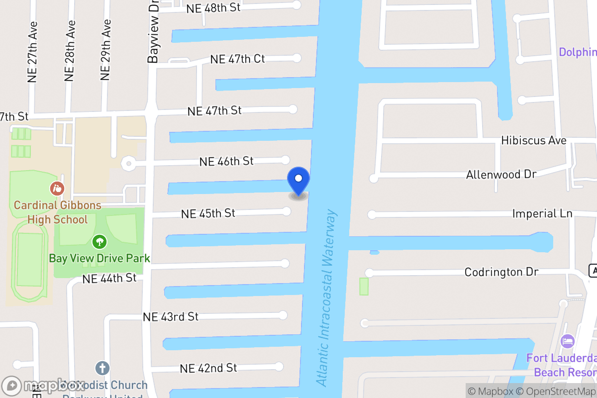 Map of 3111 Ne 45 St, Fort Lauderdale