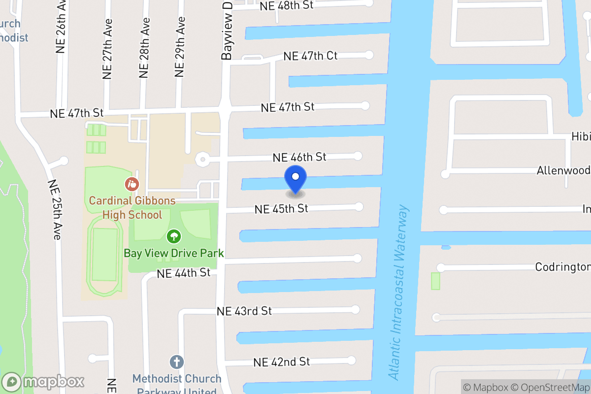 Map of 3051 Ne 45 St, Fort Lauderdale