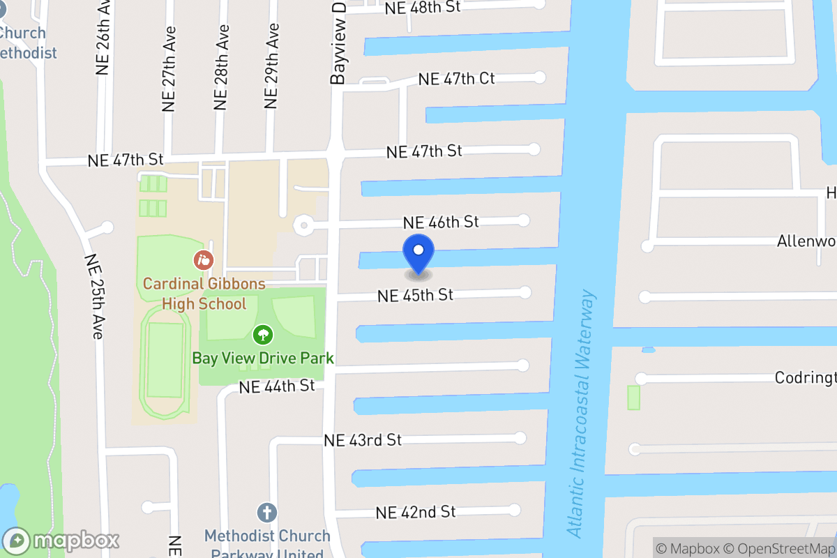 Map of 3041 Ne 45 St, Fort Lauderdale