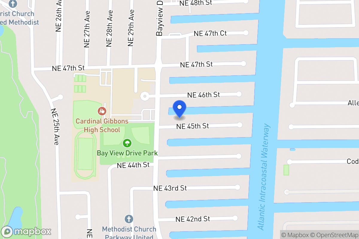 Map of 3021 Ne 45 St, Fort Lauderdale