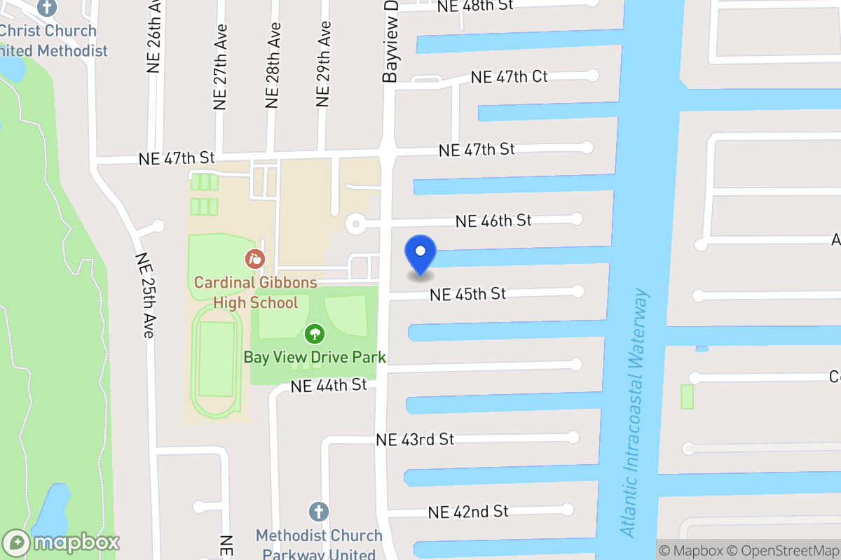 Map of 3011 Ne 45 St, Fort Lauderdale