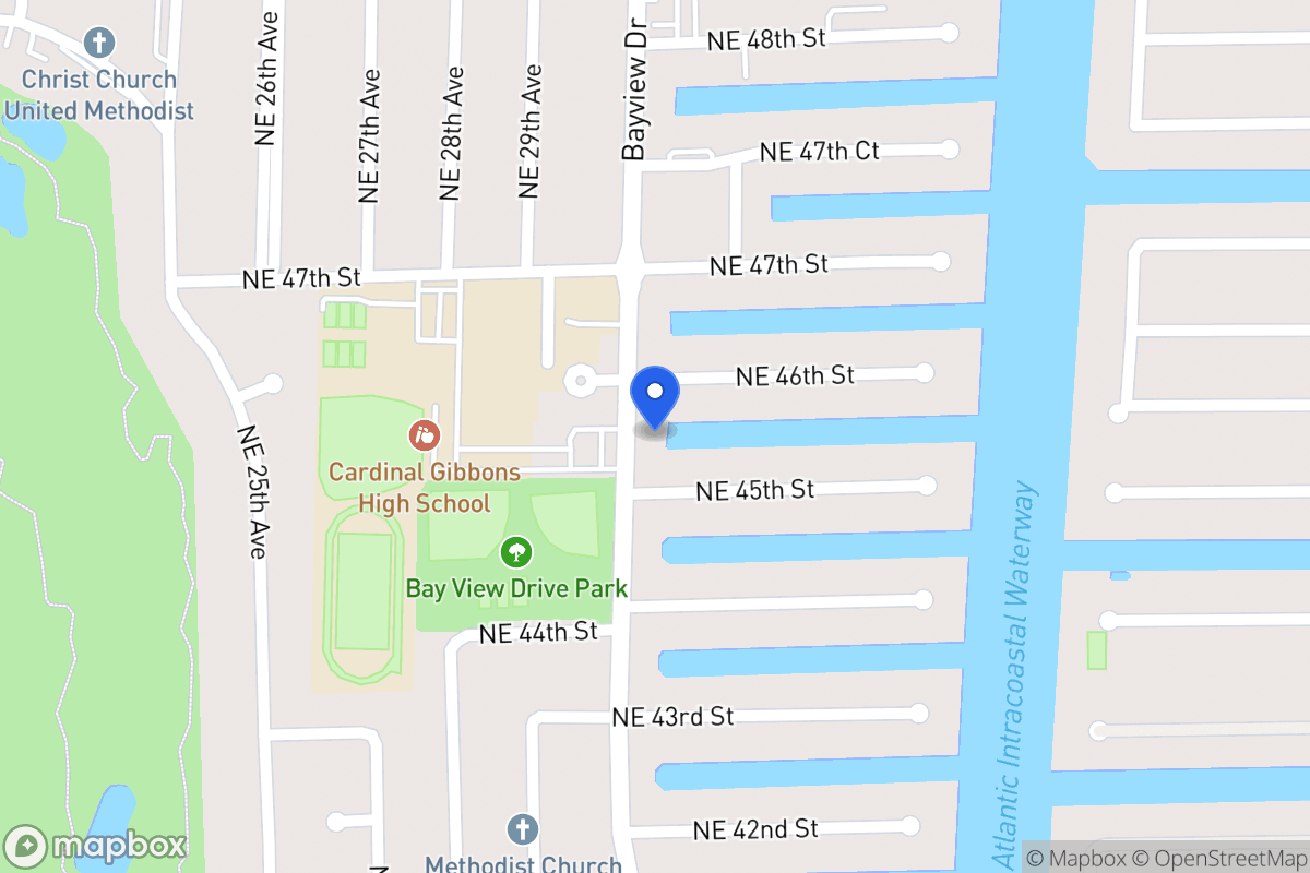 Map of 4510 Bayview Dr, Fort Lauderdale