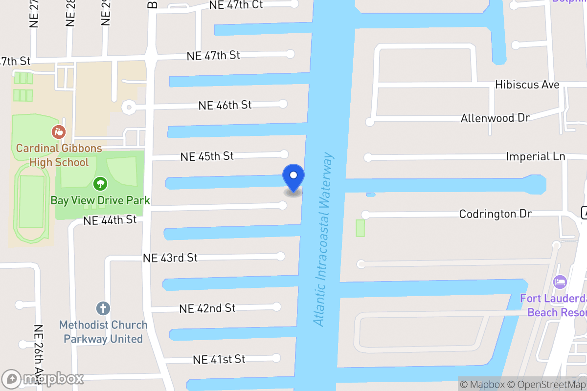 Map of 3111 Ne 44 St, Fort Lauderdale