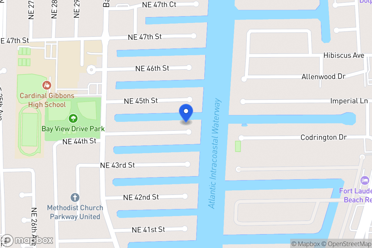 Map of 3101 Ne 44 St, Fort Lauderdale
