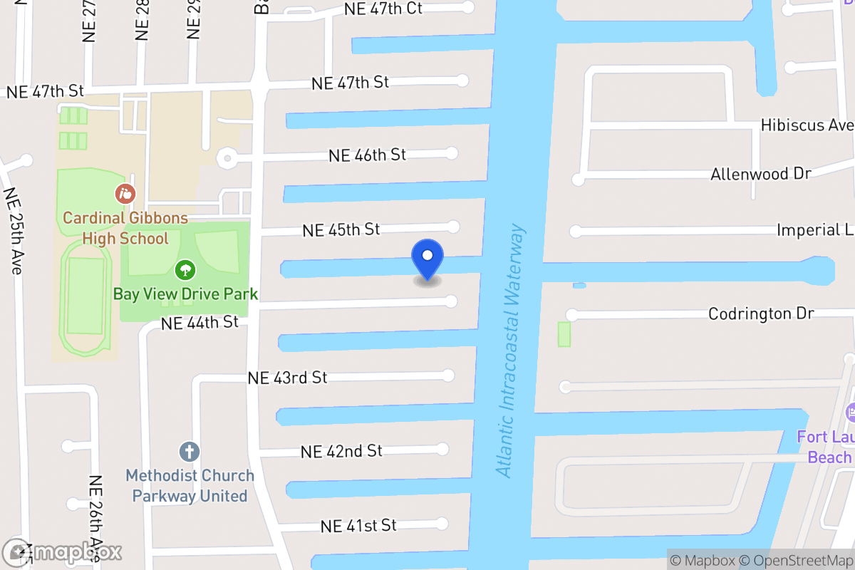 Map of 3091 Ne 44 St, Fort Lauderdale
