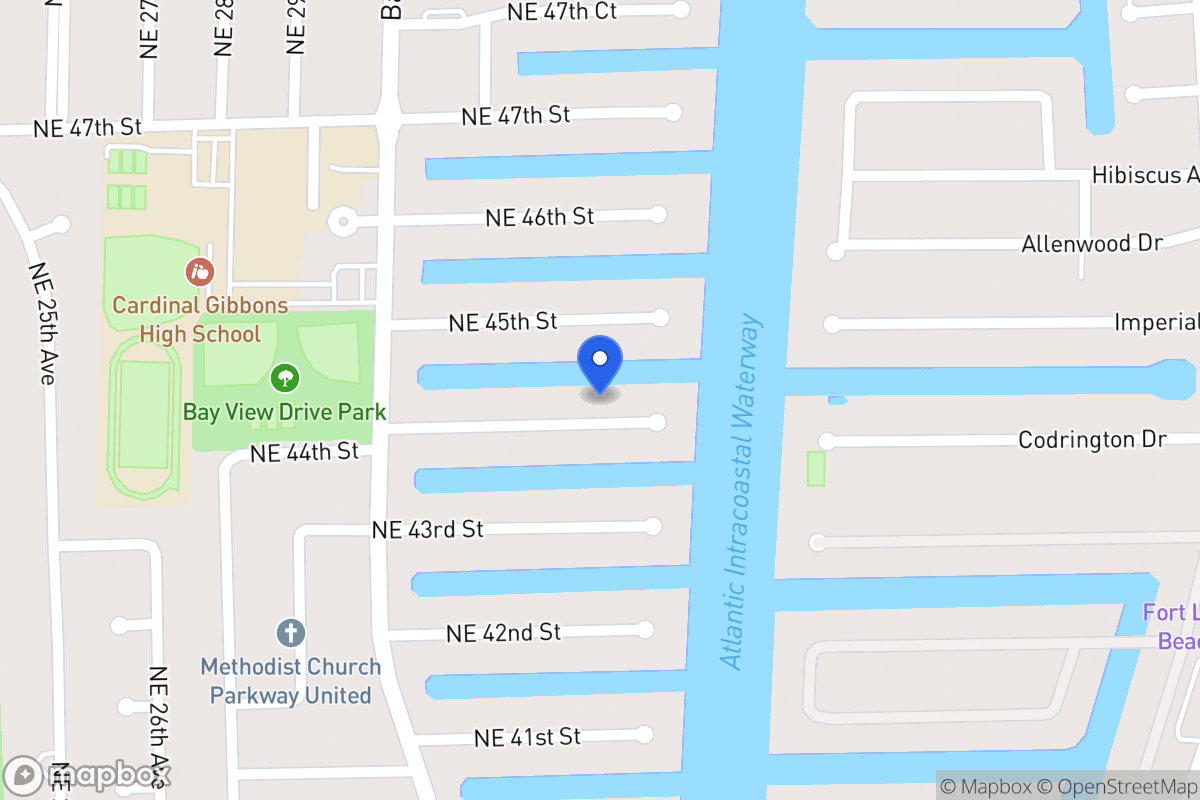 Map of 3081 Ne 44 St, Fort Lauderdale