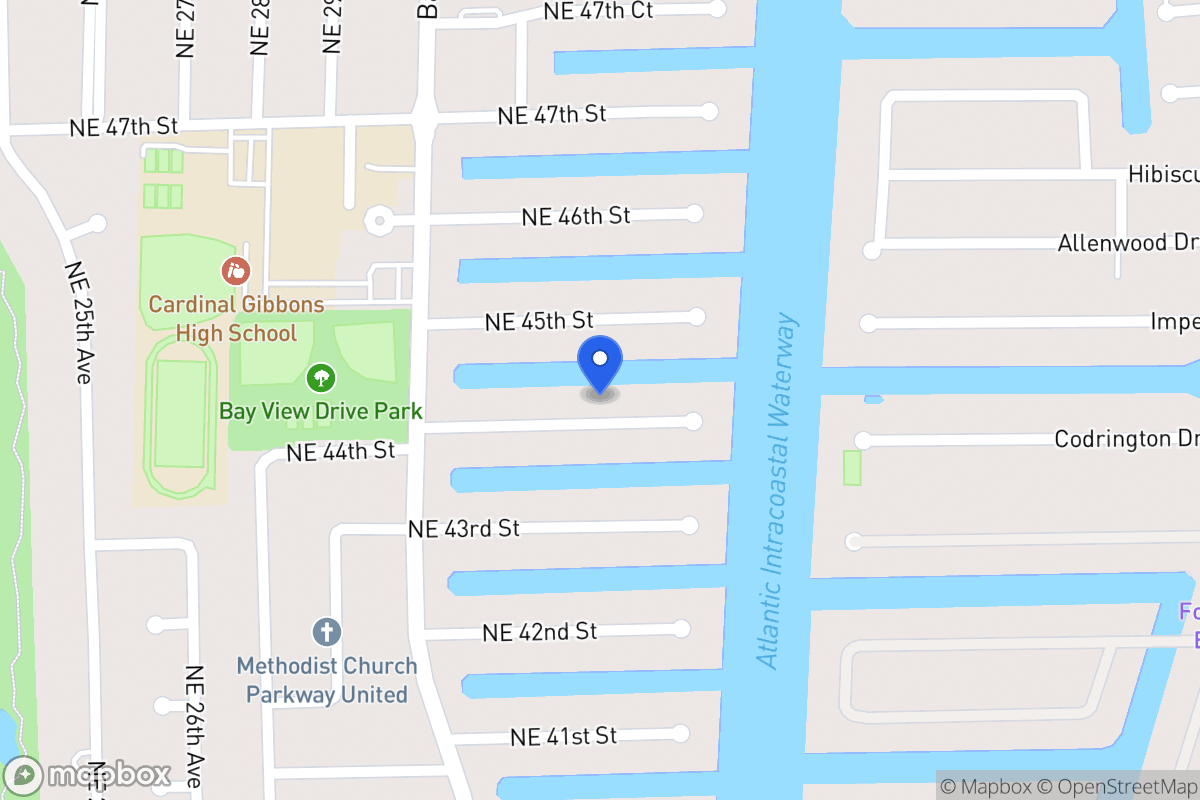 Map of 3061 Ne 44 St, Fort Lauderdale