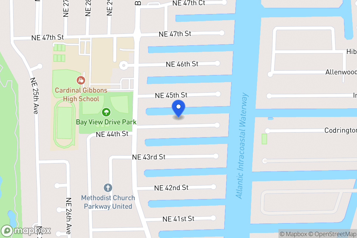 Map of 3051 Ne 44 St, Fort Lauderdale