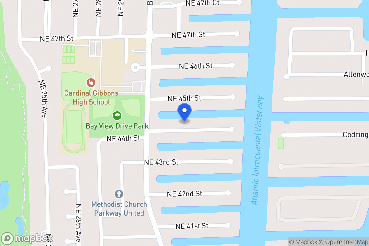 Map of 3041 Ne 44 St, Fort Lauderdale