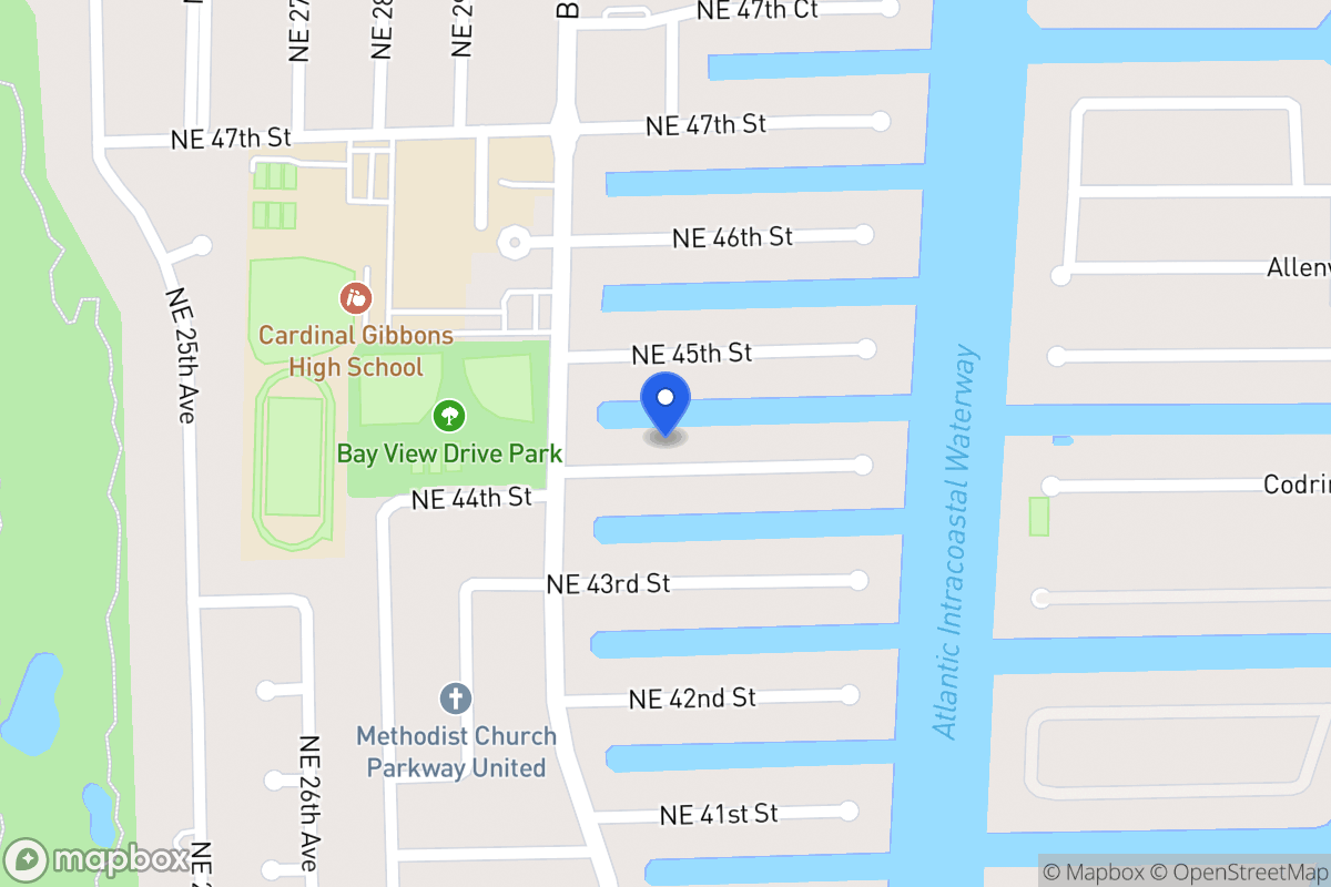 Map of 3031 Ne 44 St, Fort Lauderdale