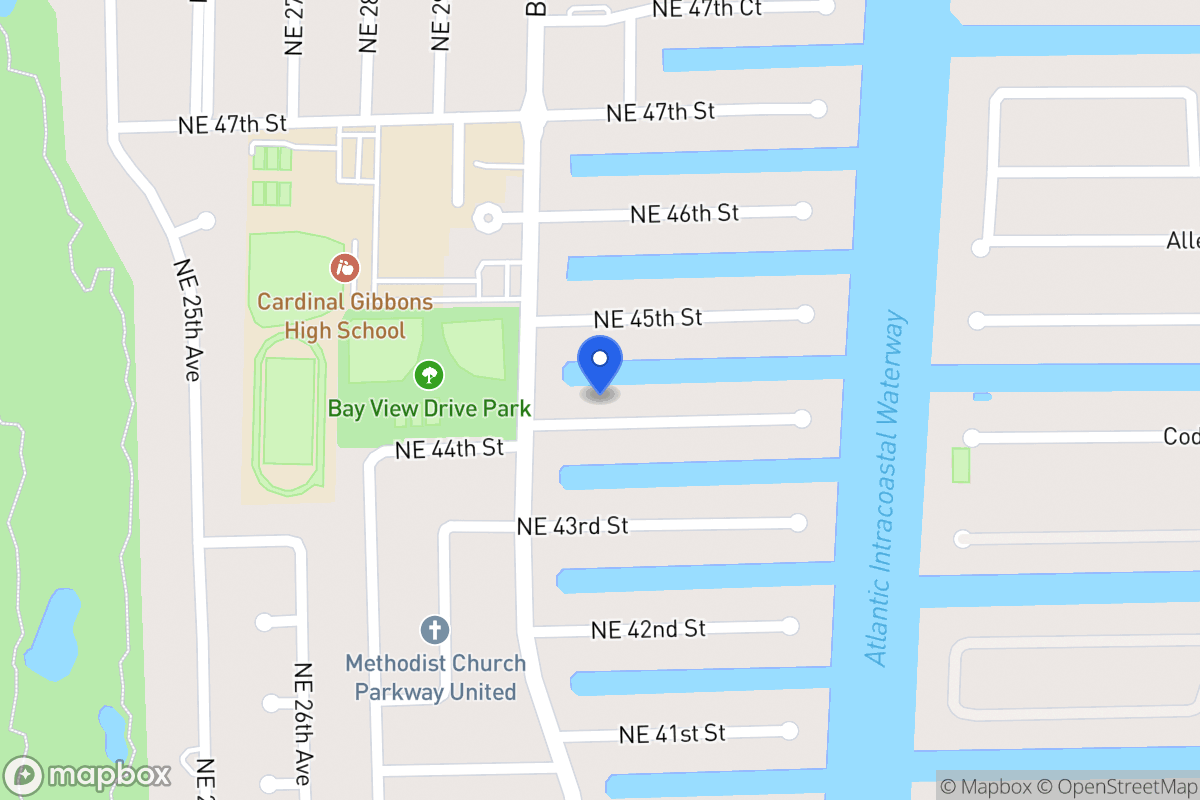 Map of 3021 Ne 44 St, Fort Lauderdale
