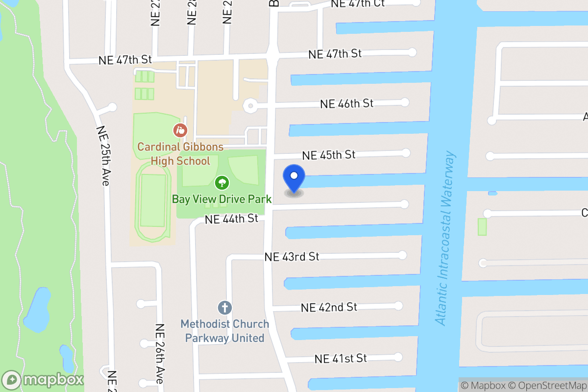 Map of 3011 Ne 44 St, Fort Lauderdale