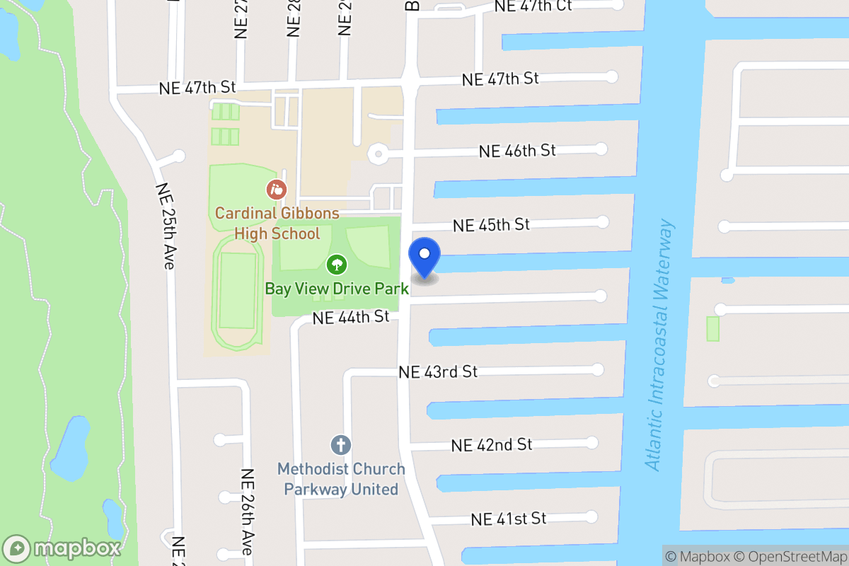 Map of 4400 Bayview Dr, Fort Lauderdale