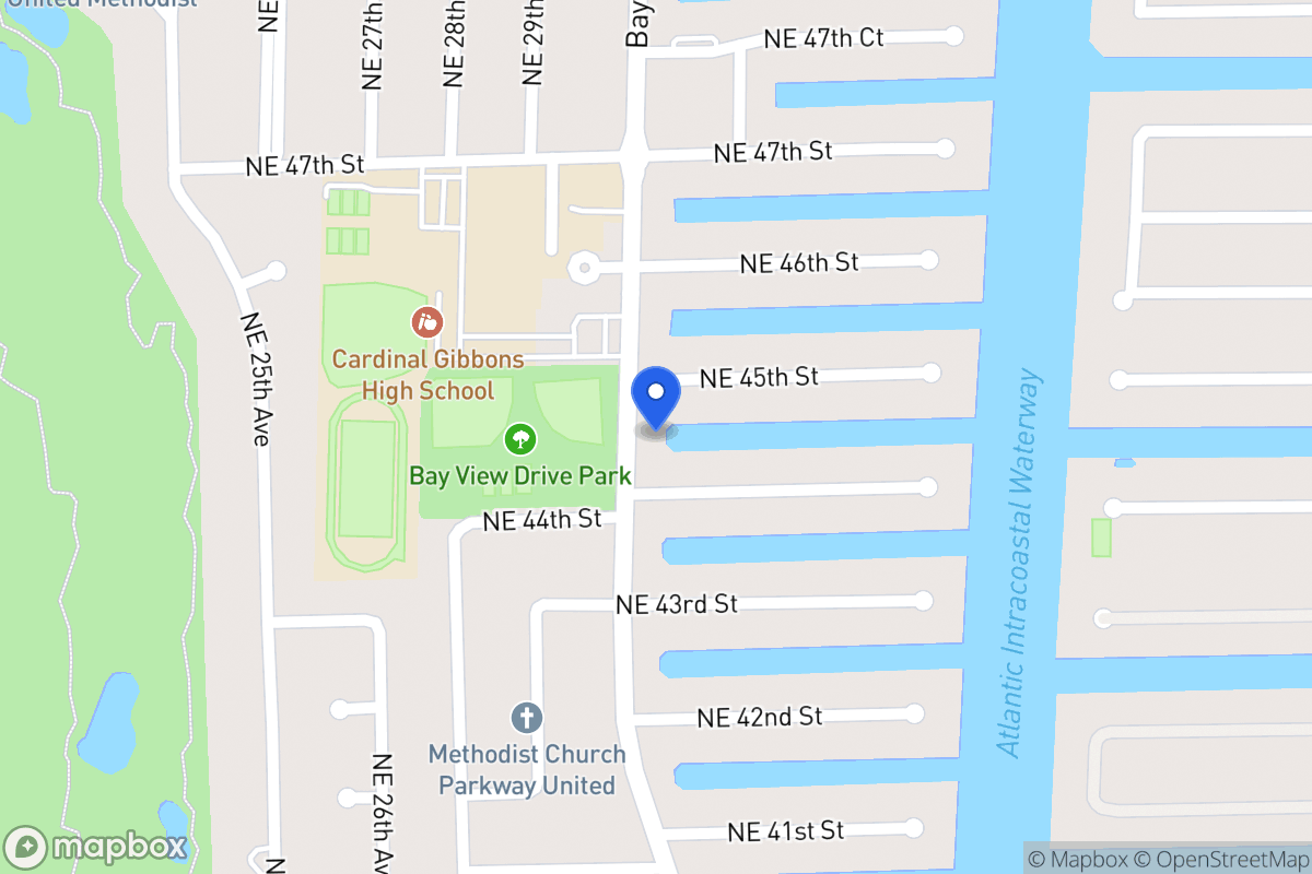 Map of 4410 Bayview Dr, Fort Lauderdale