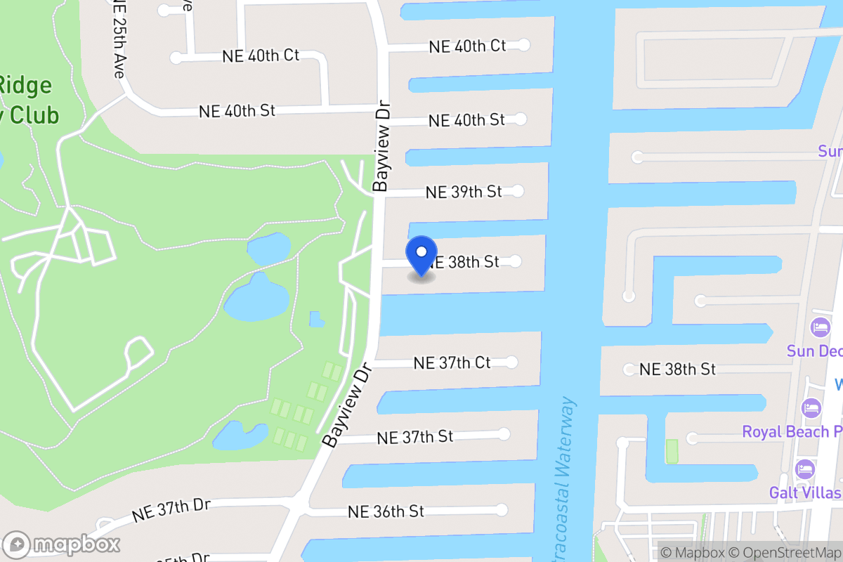 Map of 2808 Ne 38 St, Fort Lauderdale