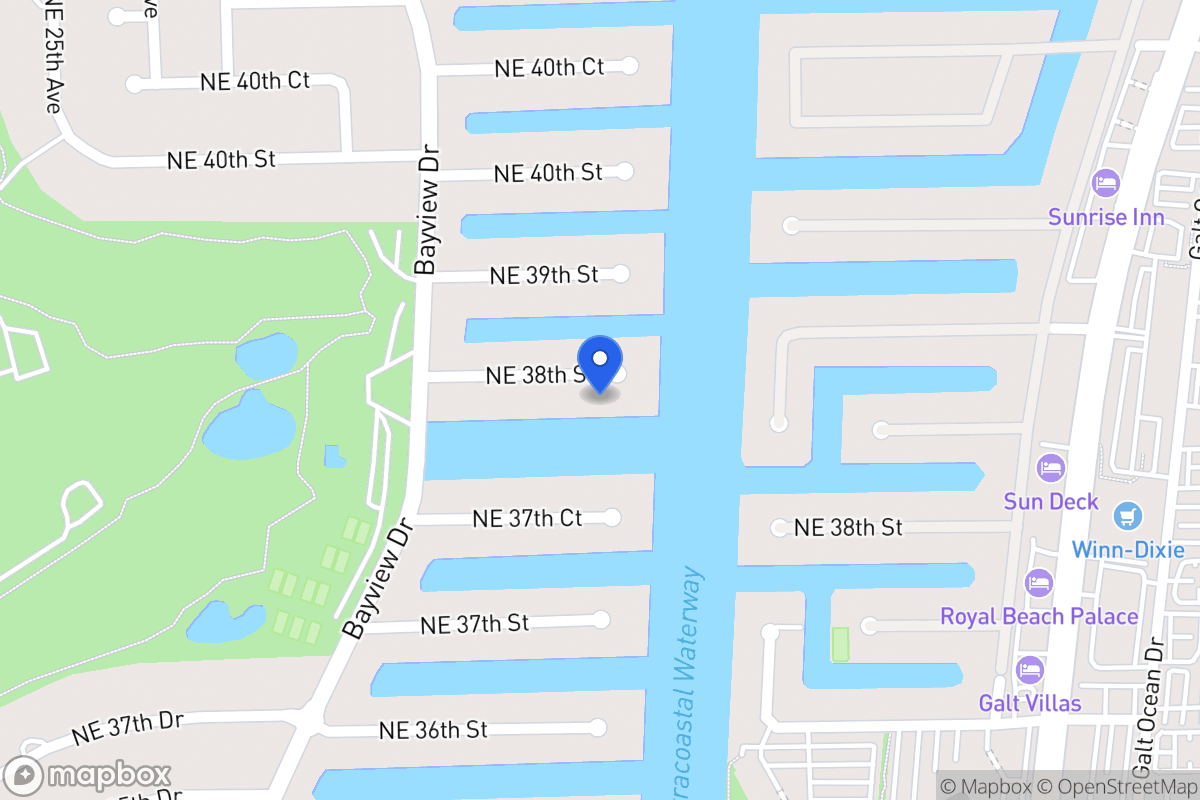 Map of 2840 Ne 38 St, Fort Lauderdale