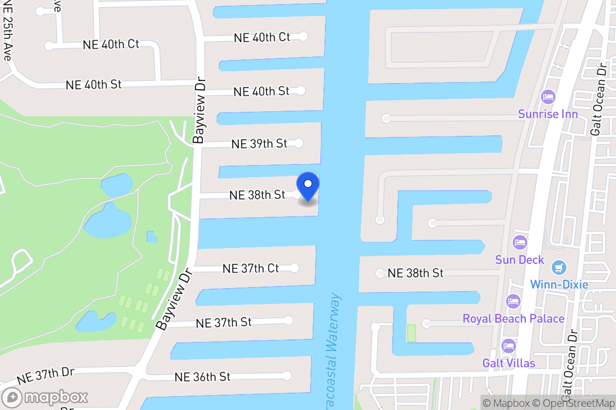 Map of 2848 Ne 38 St, Fort Lauderdale
