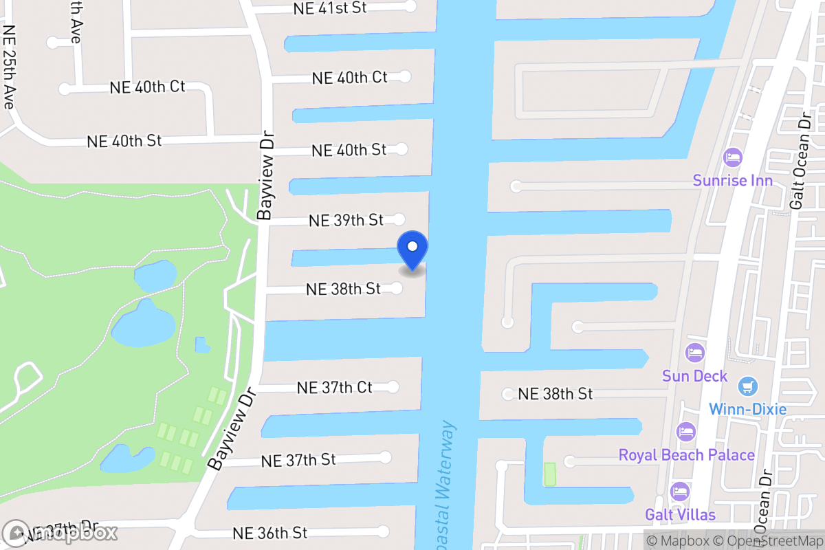 Map of 2849 Ne 38 St, Fort Lauderdale