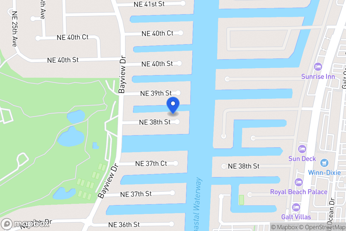 Map of 2841 Ne 38 St, Fort Lauderdale