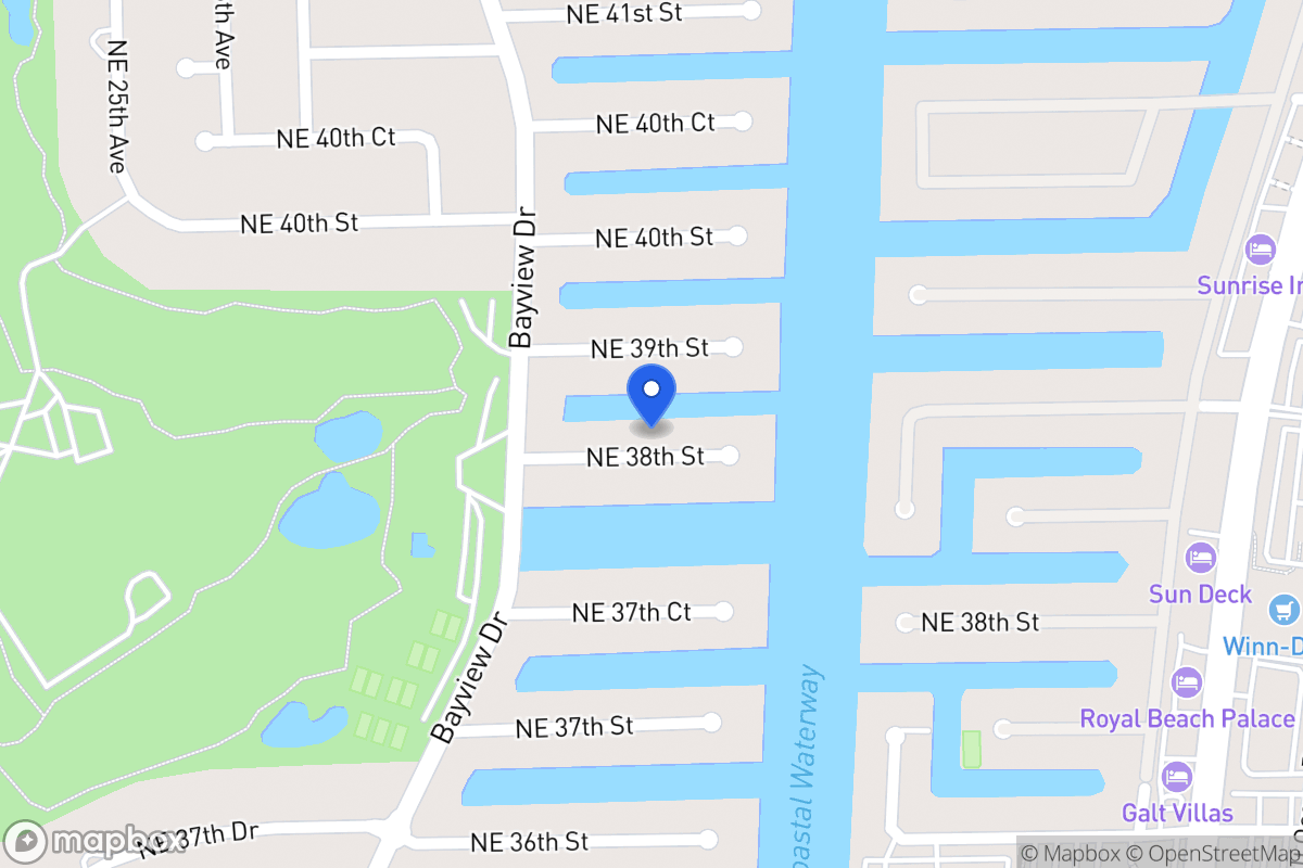 Map of 2825 Ne 38 St, Fort Lauderdale