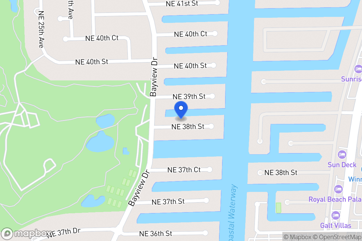 Map of 2819 Ne 38 St, Fort Lauderdale