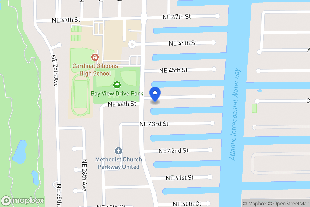 Map of 3010 Ne 44 St, Fort Lauderdale