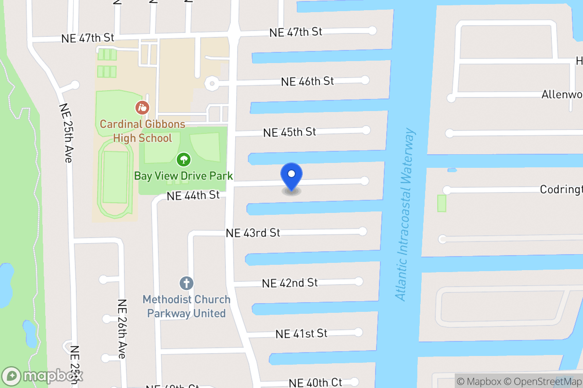 Map of 3040 Ne 44 St, Fort Lauderdale