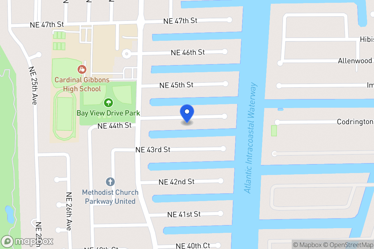 Map of 3050 Ne 44 St, Fort Lauderdale