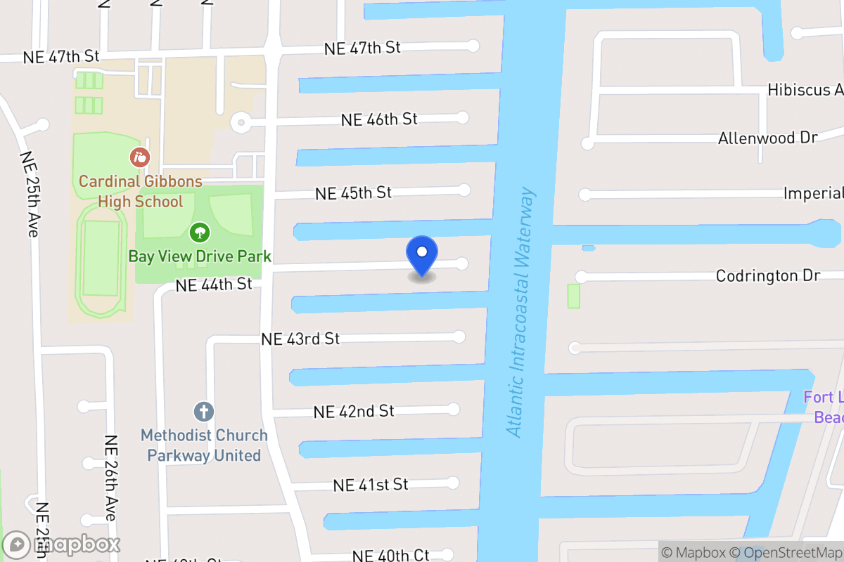 Map of 3080 Ne 44 St, Fort Lauderdale