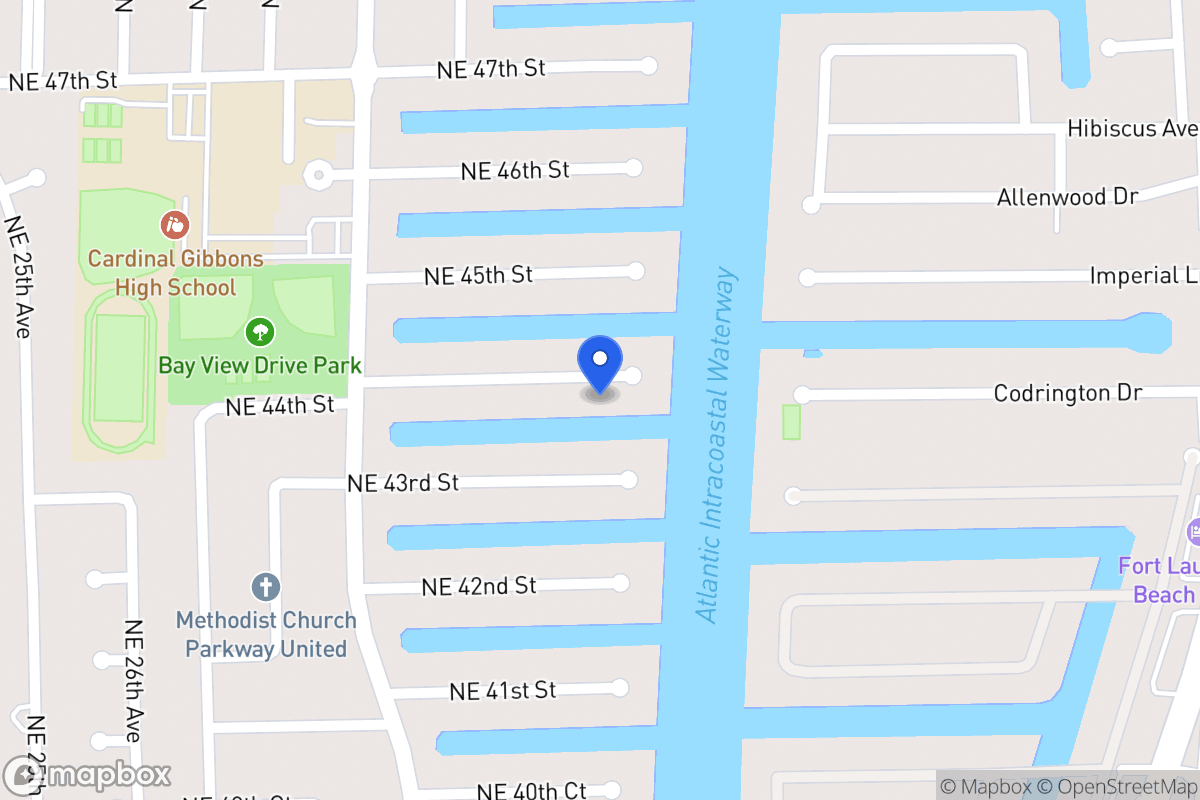 Map of 3090 Ne 44 St, Fort Lauderdale
